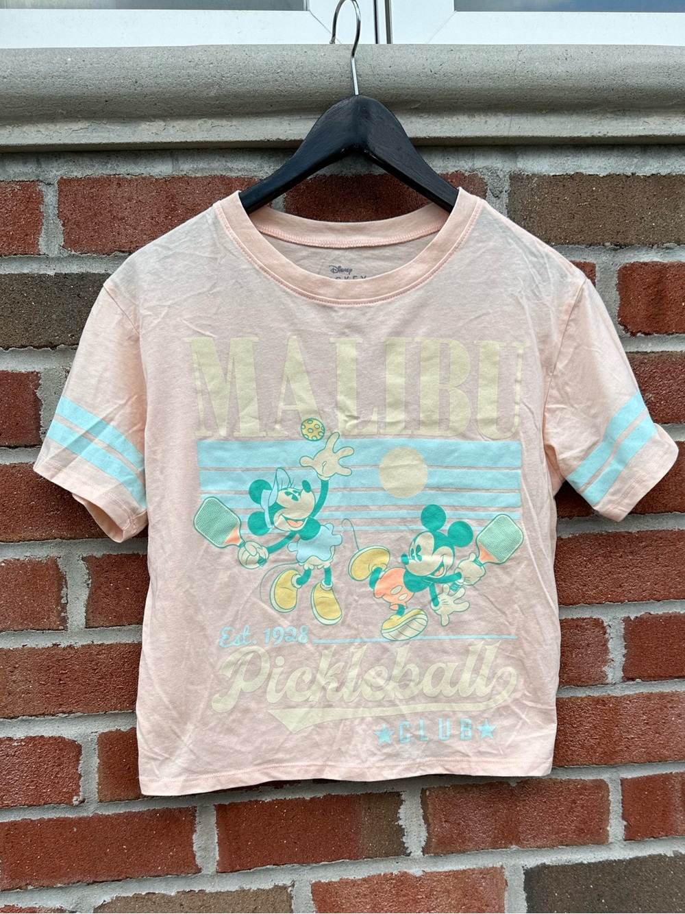 Disney T-shirt Women's Pastel Peach
Mickey Minnie Mouse Pickleball Club Size S